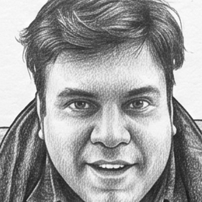 Sketch portrait of M Lokhandwala